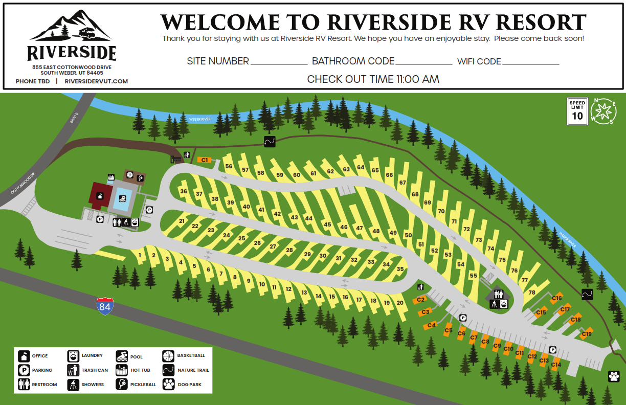 Riverside RV Resort Map
